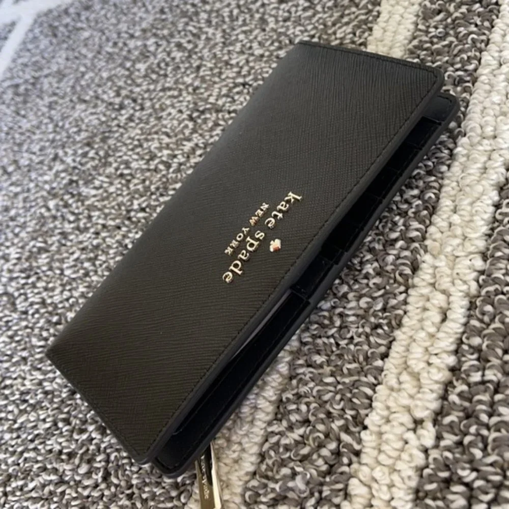 Kate Spade Staci Large Slim Bifold Wallet Black